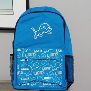 NFL DETROIT LIONS Blue Youth Backpack NEW